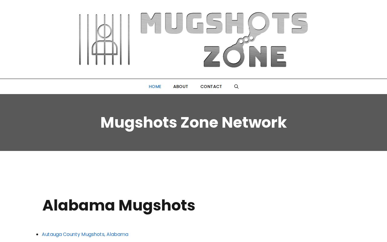 Third-party Mugshots.zone Alabama landing page